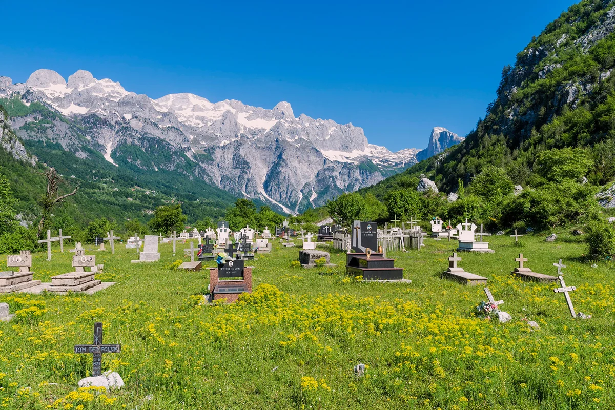 Thethi village cemetery, Thethi valley, Albania