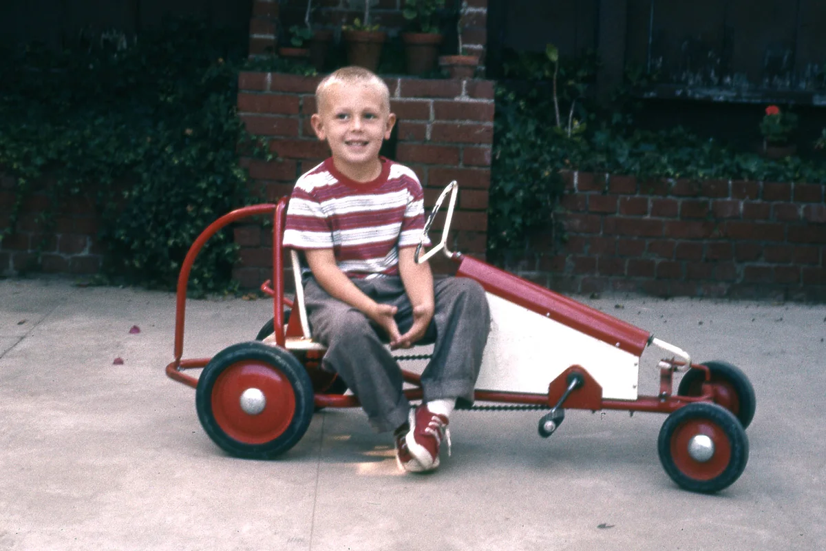 Old pedal car
