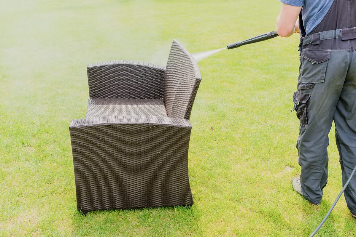 power washing garden furniture