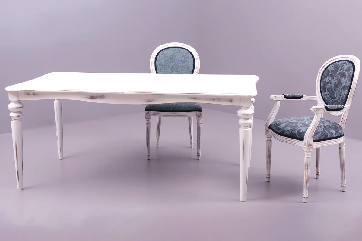 Empty , clean wooden , dining table with two chairs
