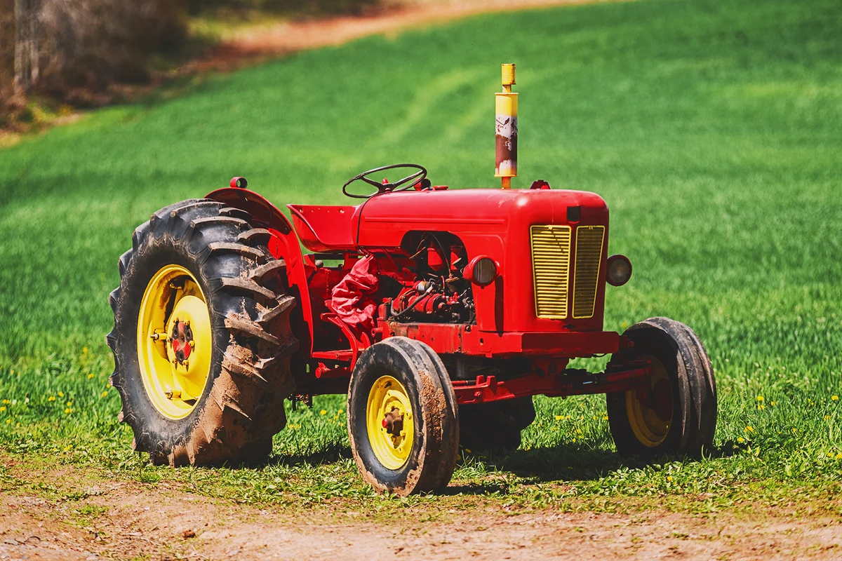 antique tractor