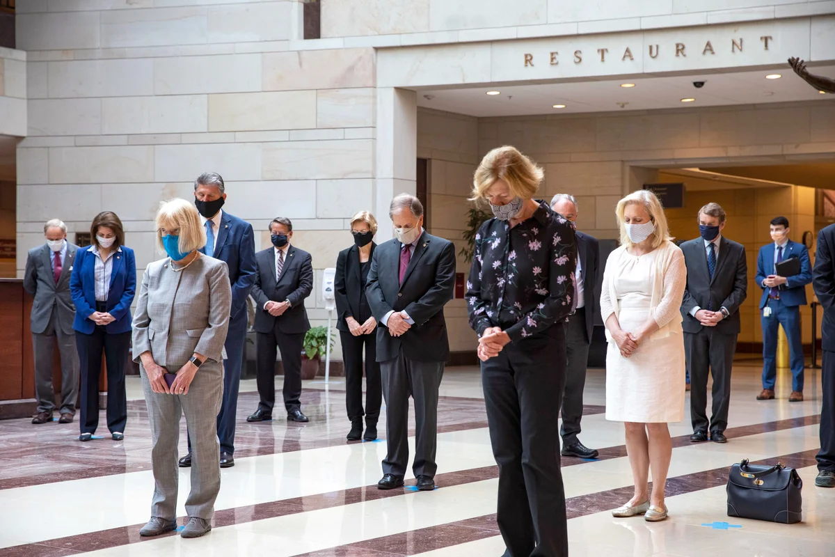 The Senate Democrats held a moment of silence for George Floyd
