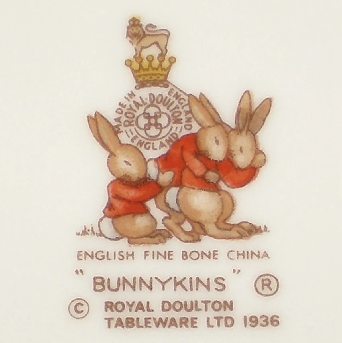 Royal Doulton Bunnykins tableware backstamp