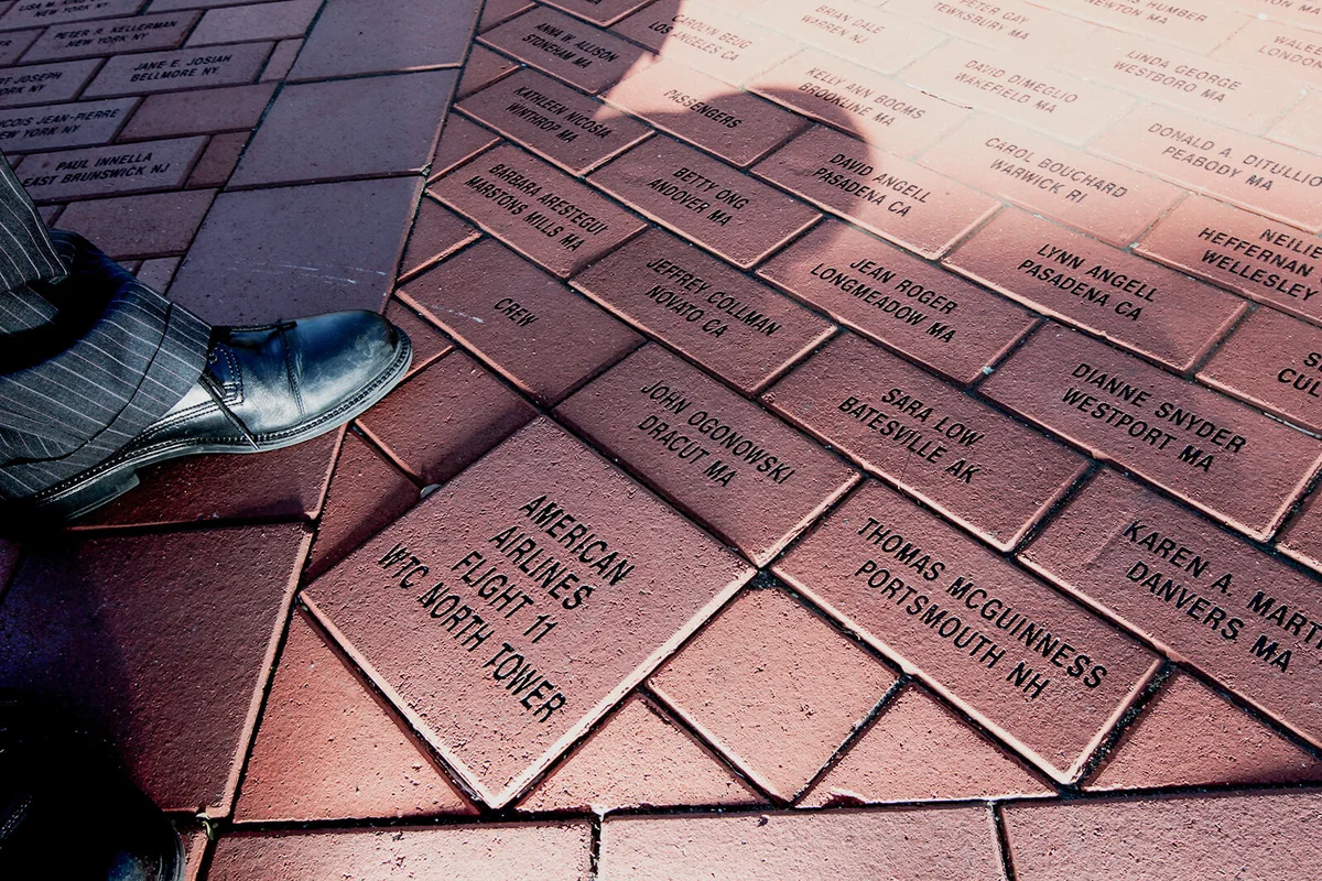 At the 9/11 Community Memorial at the Tewksbury Public Library | Getty Editorial Use