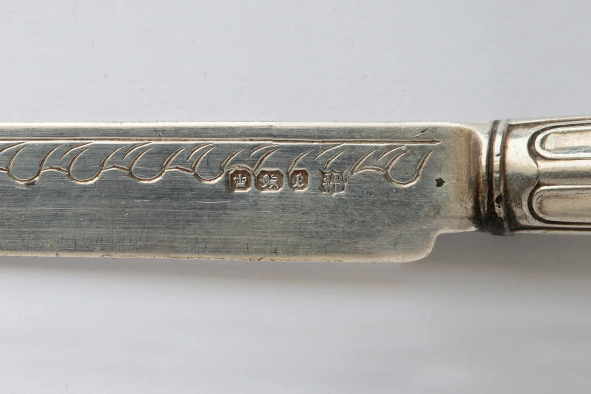 Silver table knife Sheffield hallmark 1897