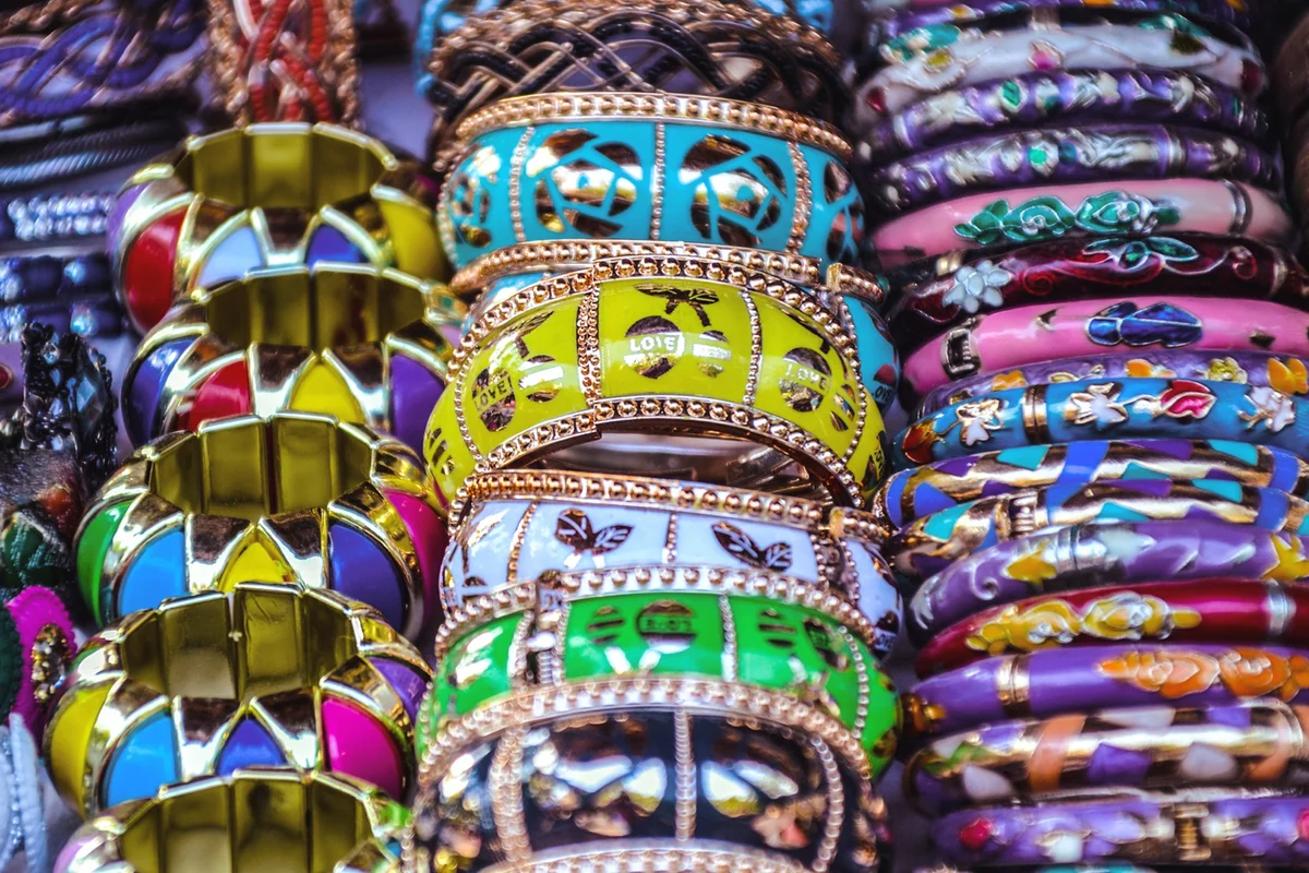 Colorful Bangles For Sale At Market
