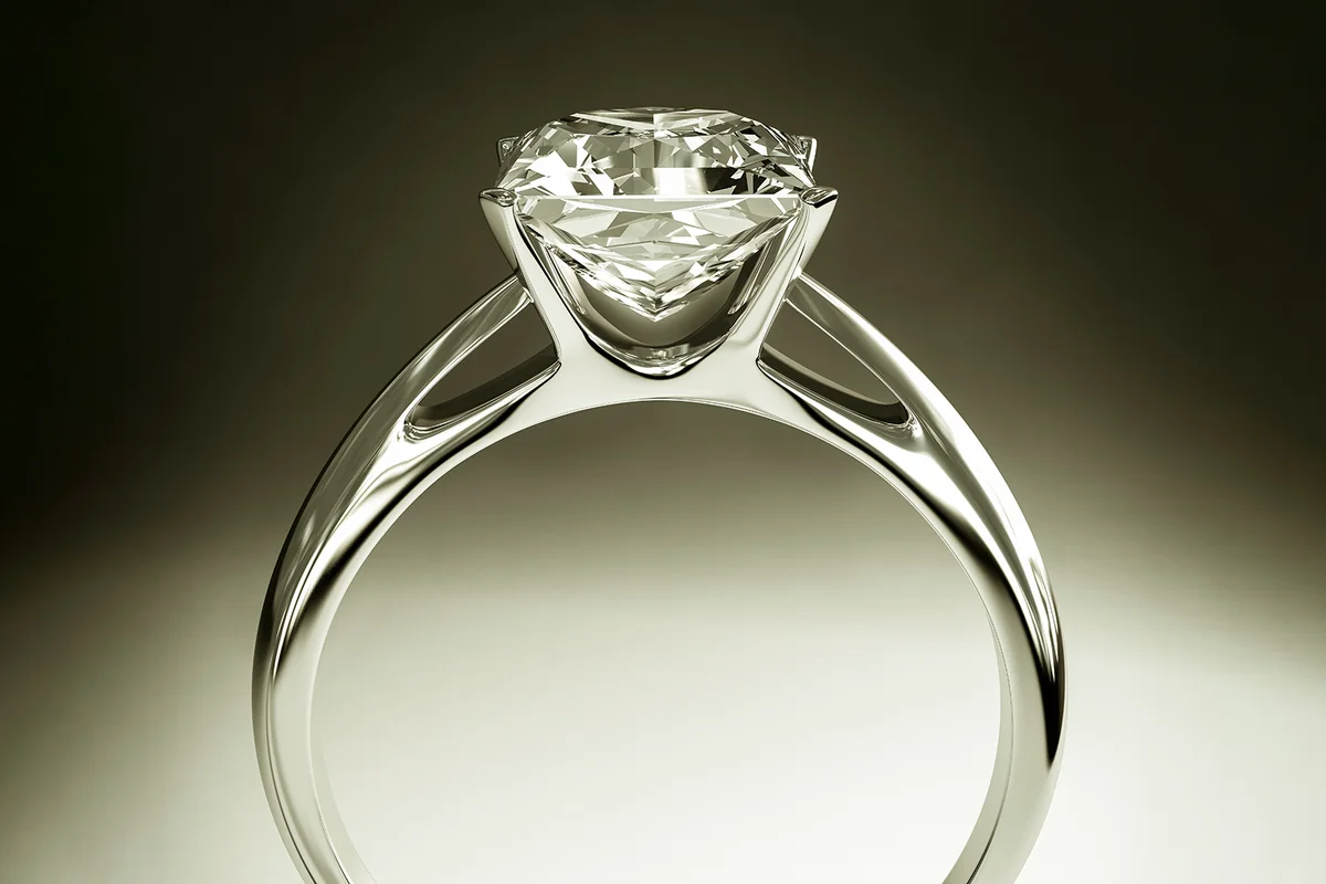 A large solitaire diamond ring