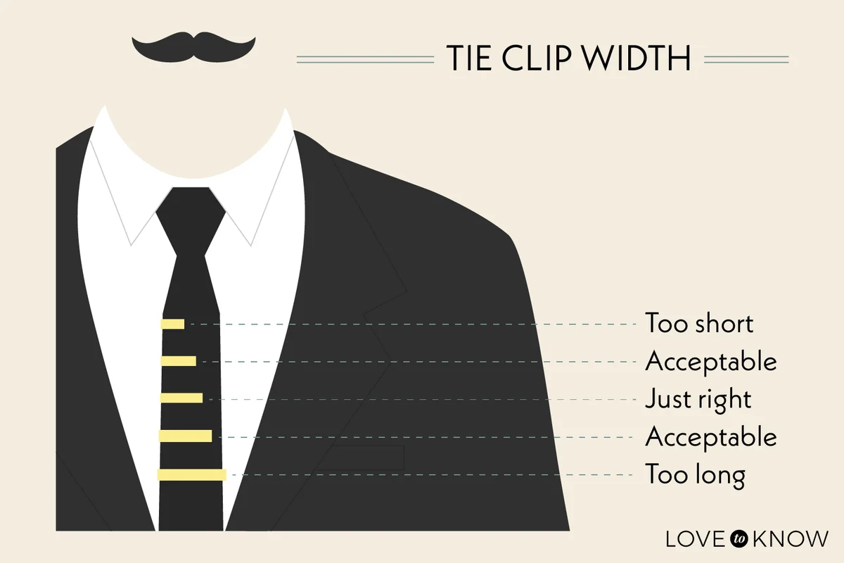 Tie clip widths
