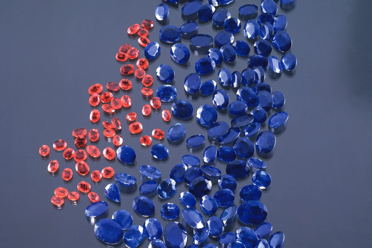 Mass of jewels, ruby and sapphire
