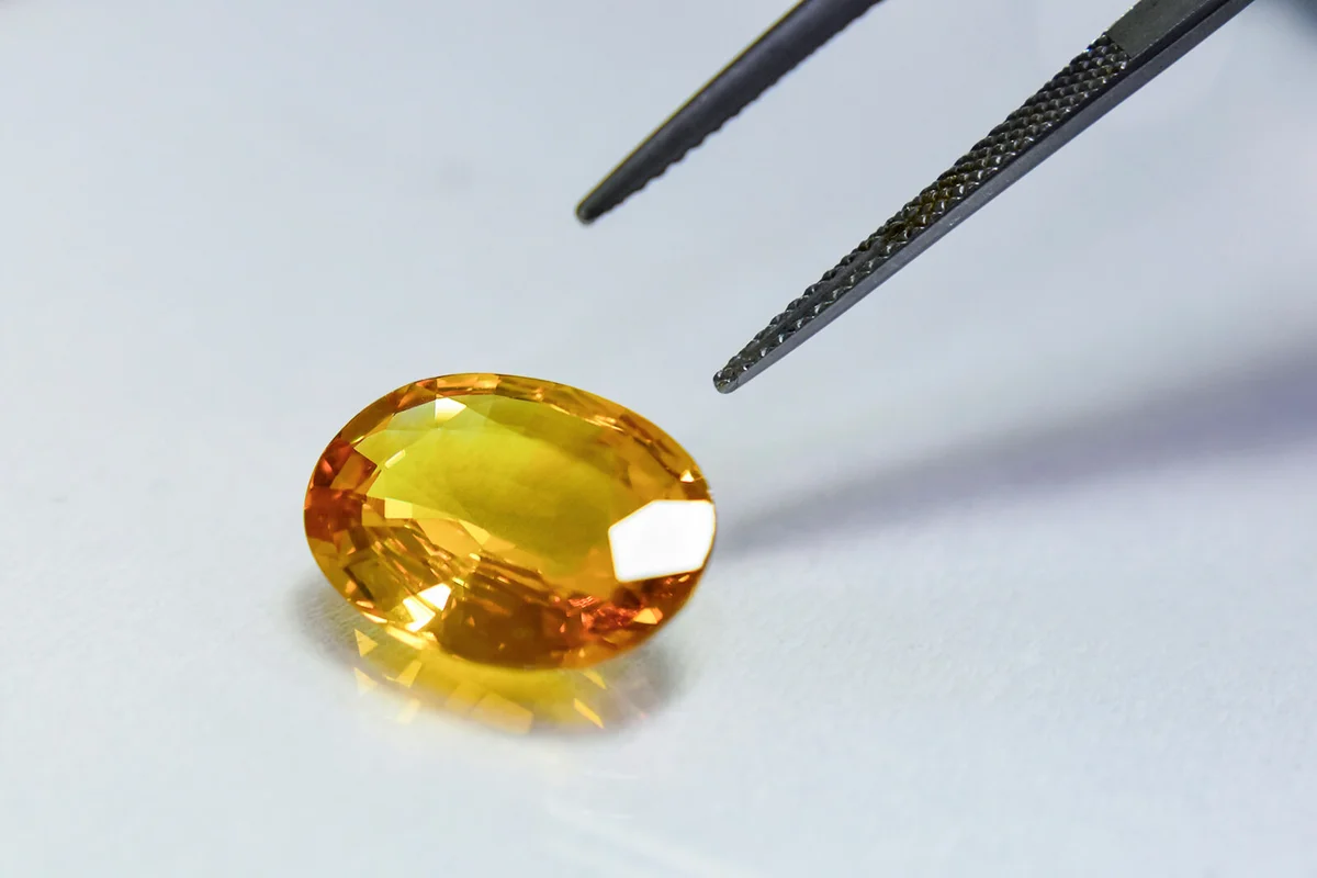 Sapphire On White Background