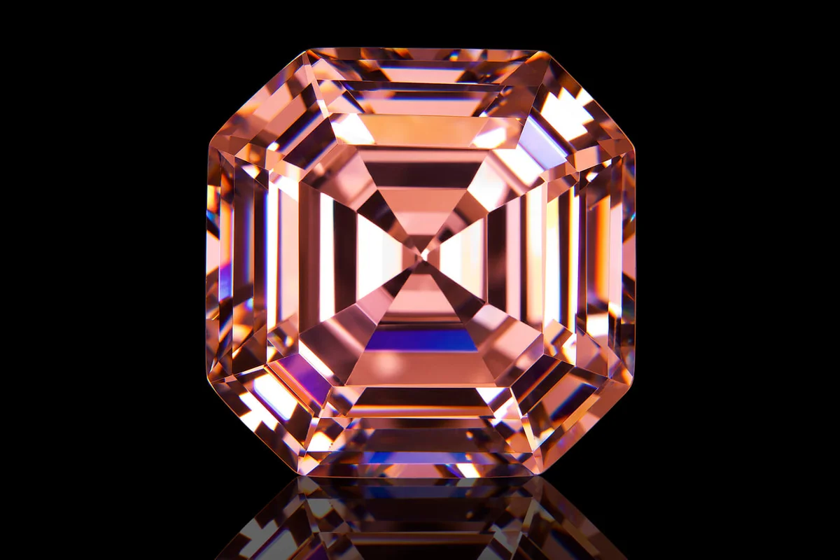 Asscher cut pink sapphire