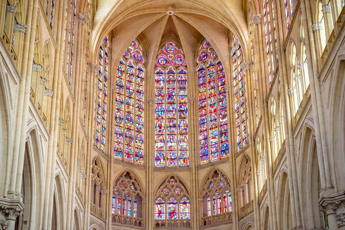 Magnificent Stained Glass Windows of the Choir of Tours Cathedral