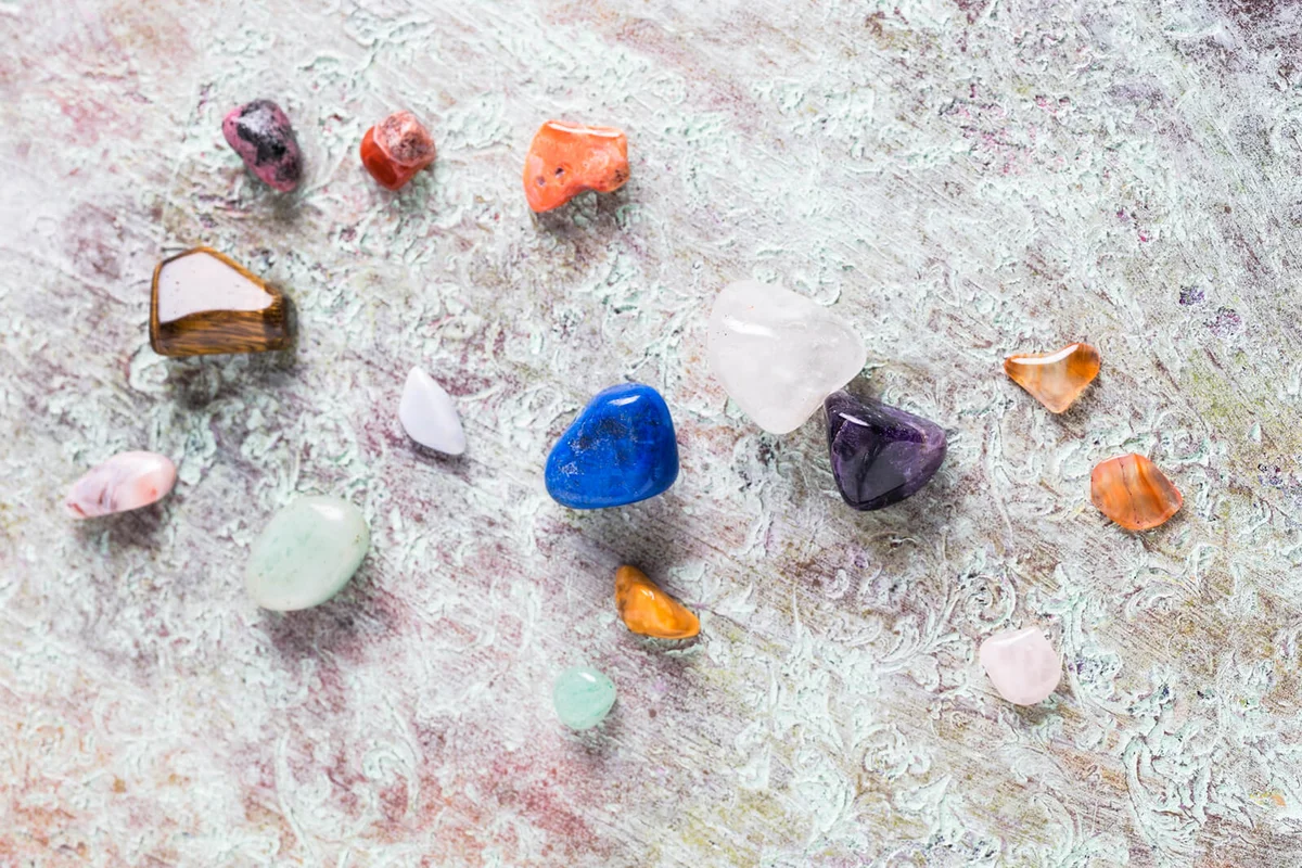 Different semiprecious stones