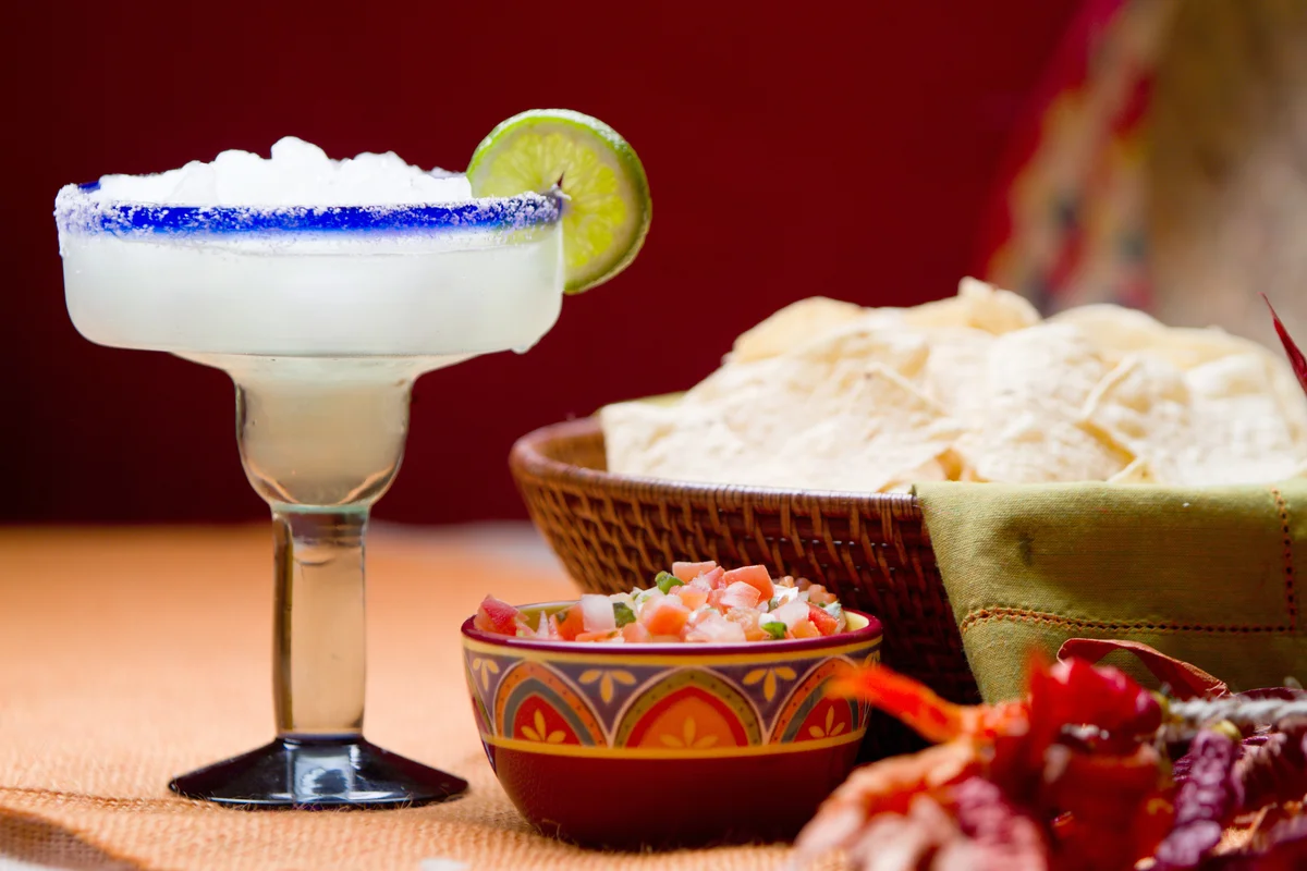 Chips, Salsa and Margarita Mexican Food and Drink