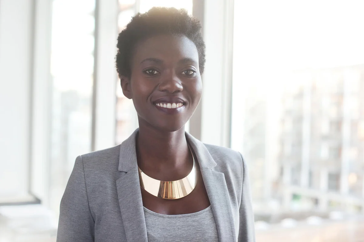 Confident young businesswoman
