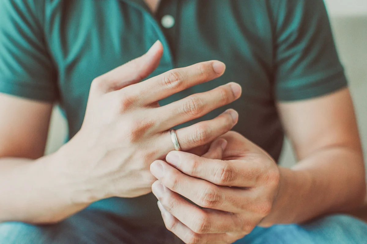 man holding his ring