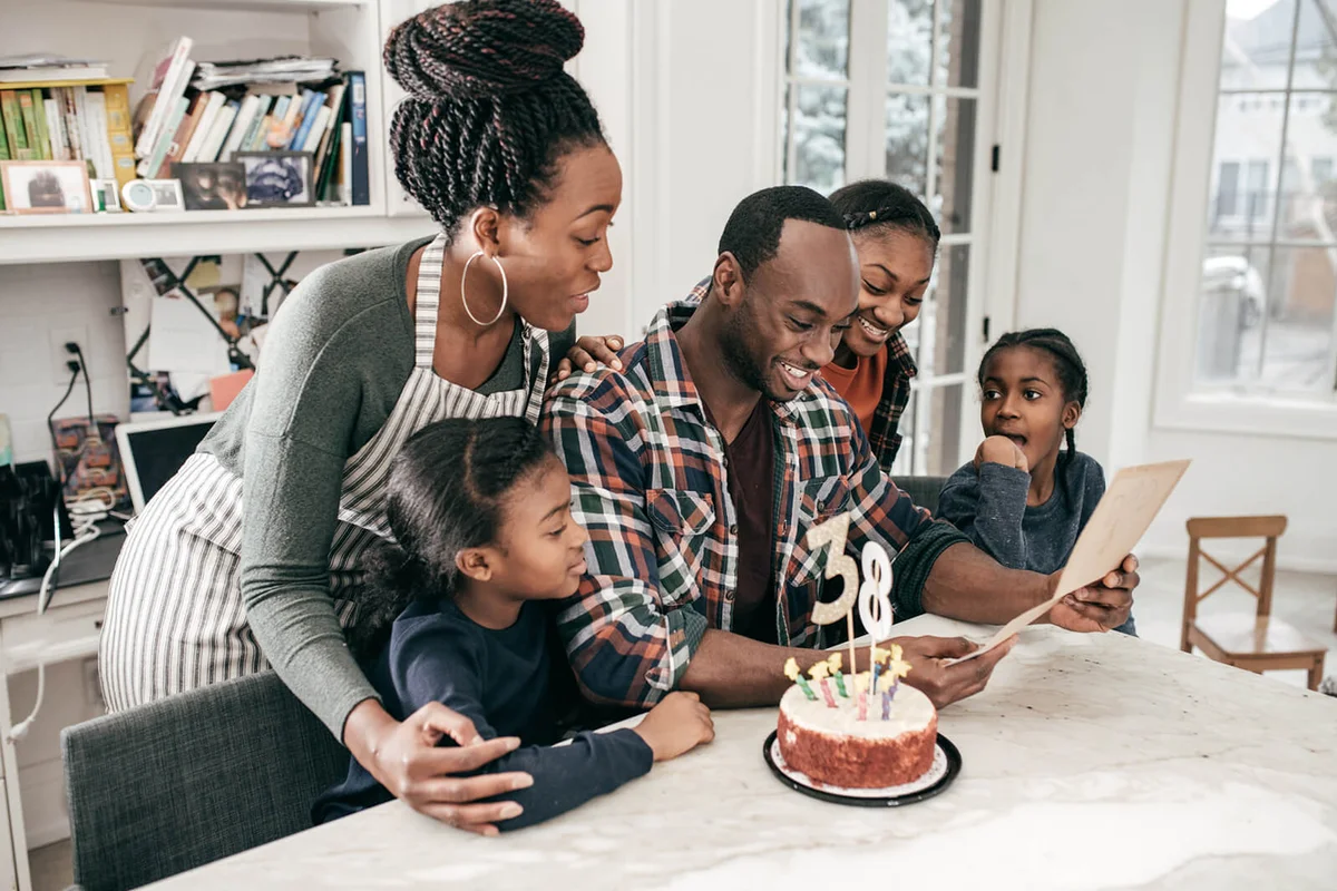 Celebrating birthday with the family