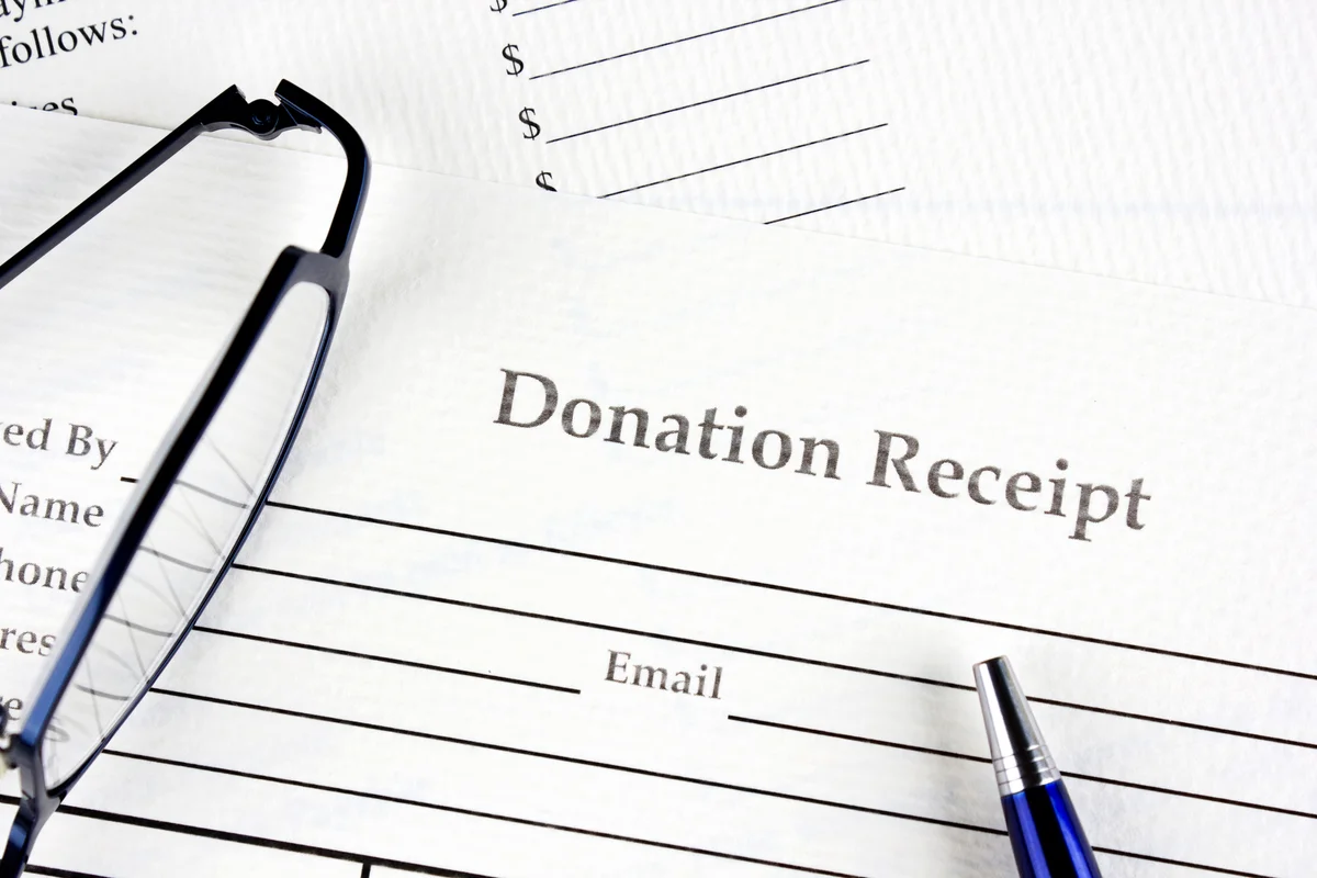 Donation receipt