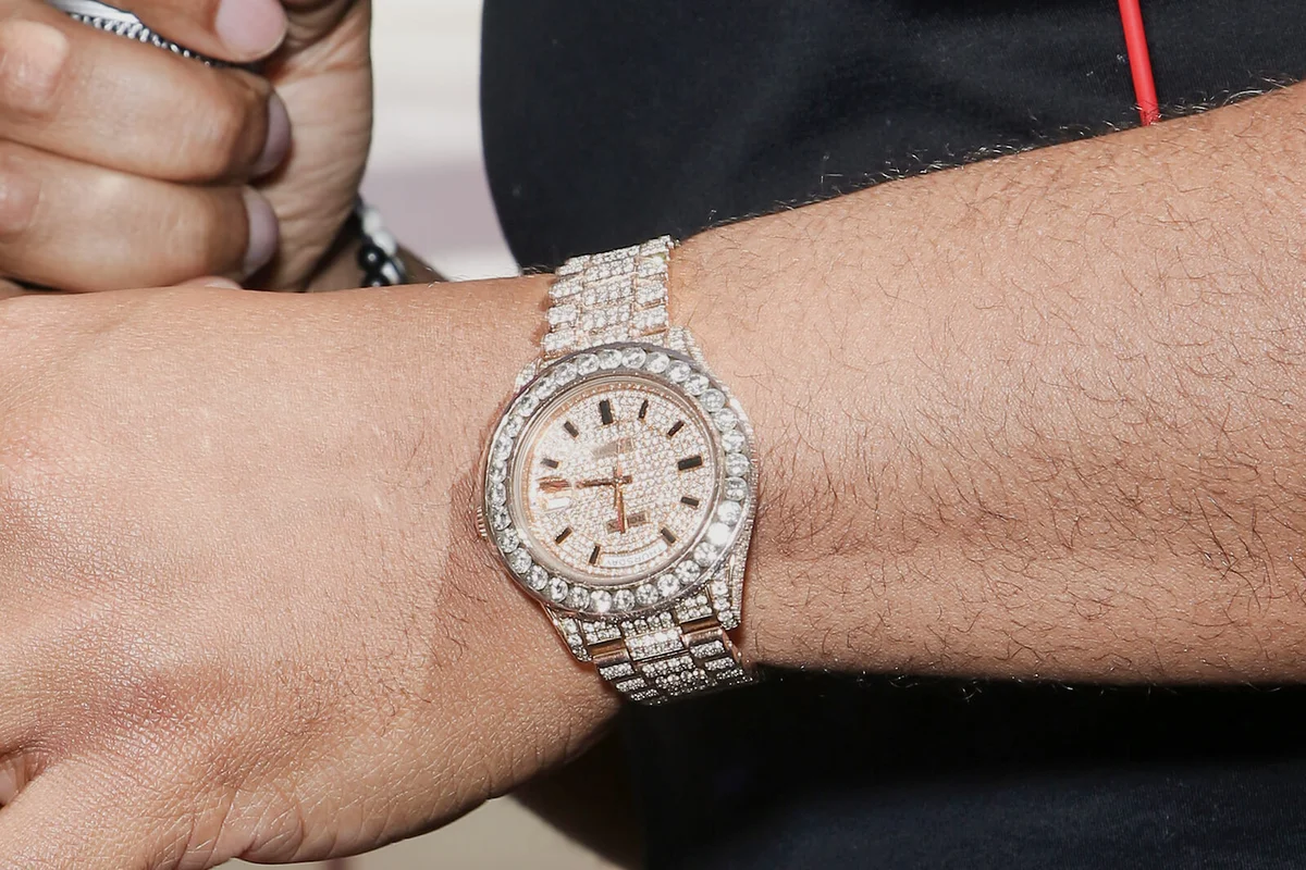 Recording artist Timbaland, watch detail | Getty Editorial Use