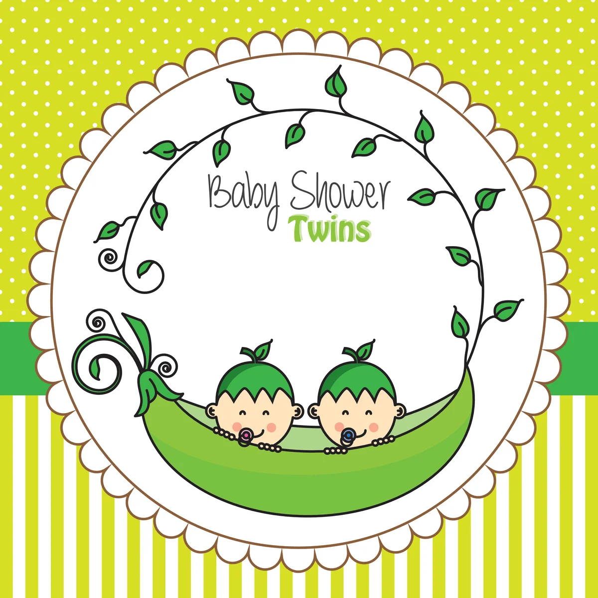 Babies inside a pea peel