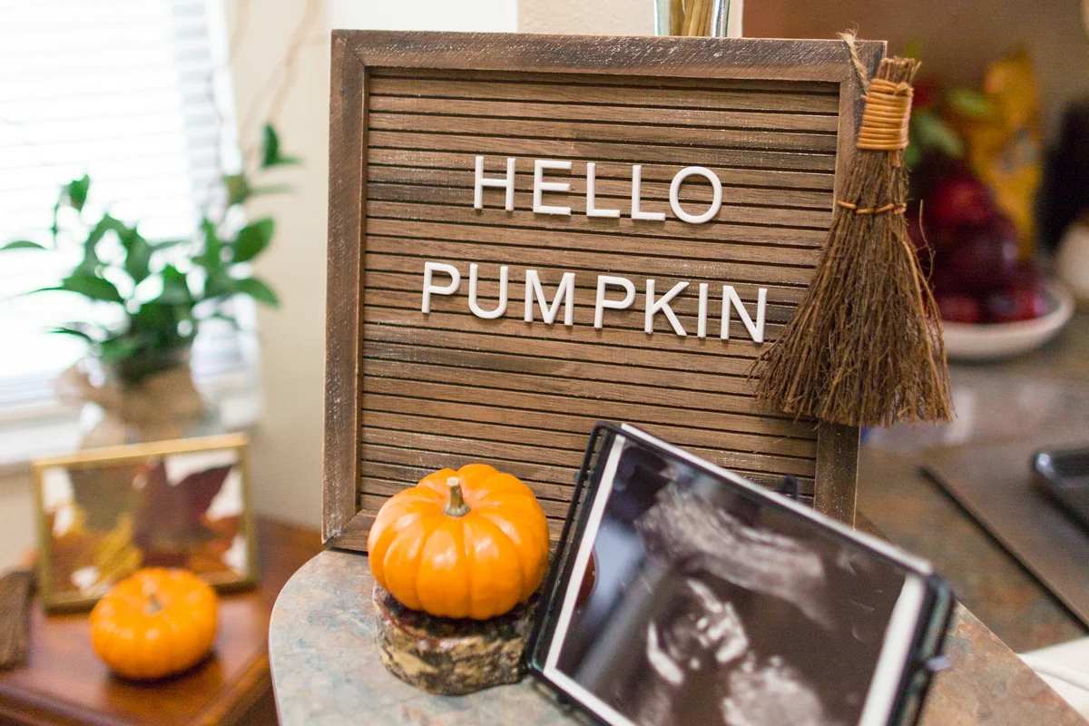 "Hello Pumpkin" Fall Pregnancy Announcement