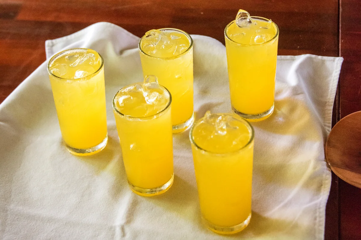 Glasses of gold cadillac cocktail