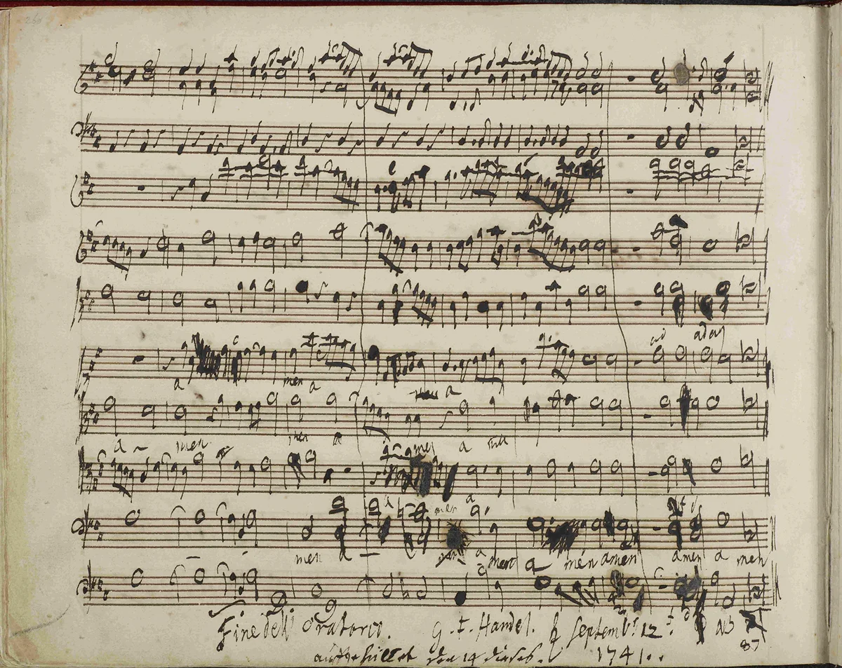Messiah-autograph composition draft-Amen Chorus