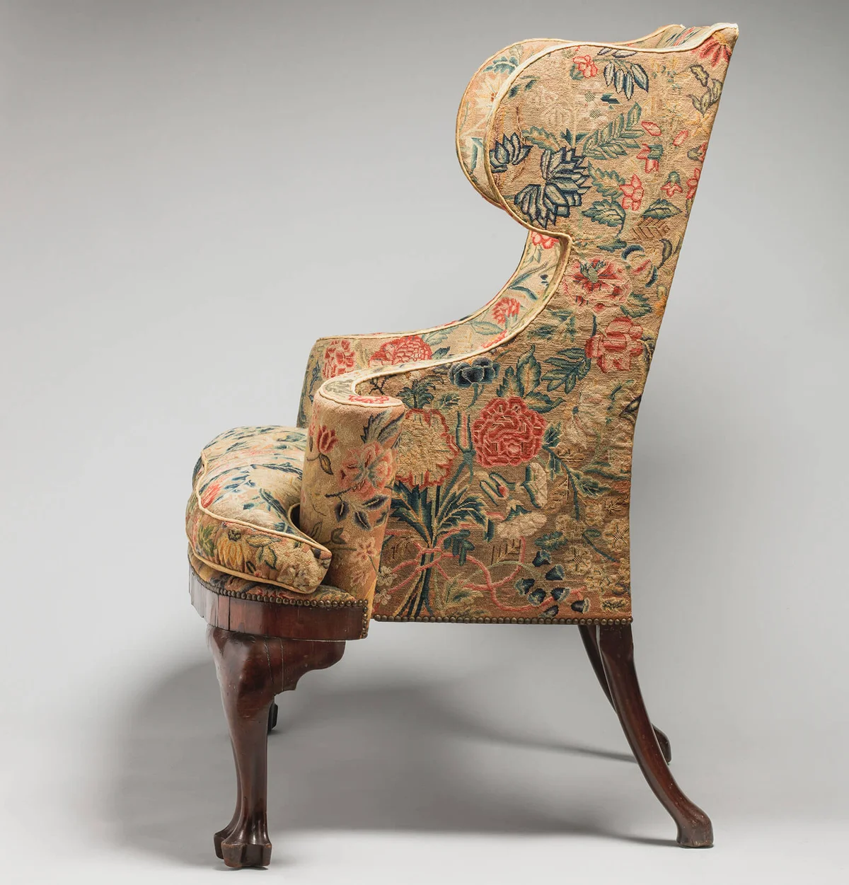 Wing chair; Woodwork-Furniture