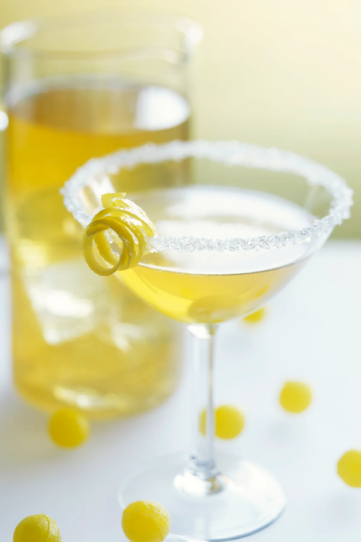 Citrus sugar rimmed martini