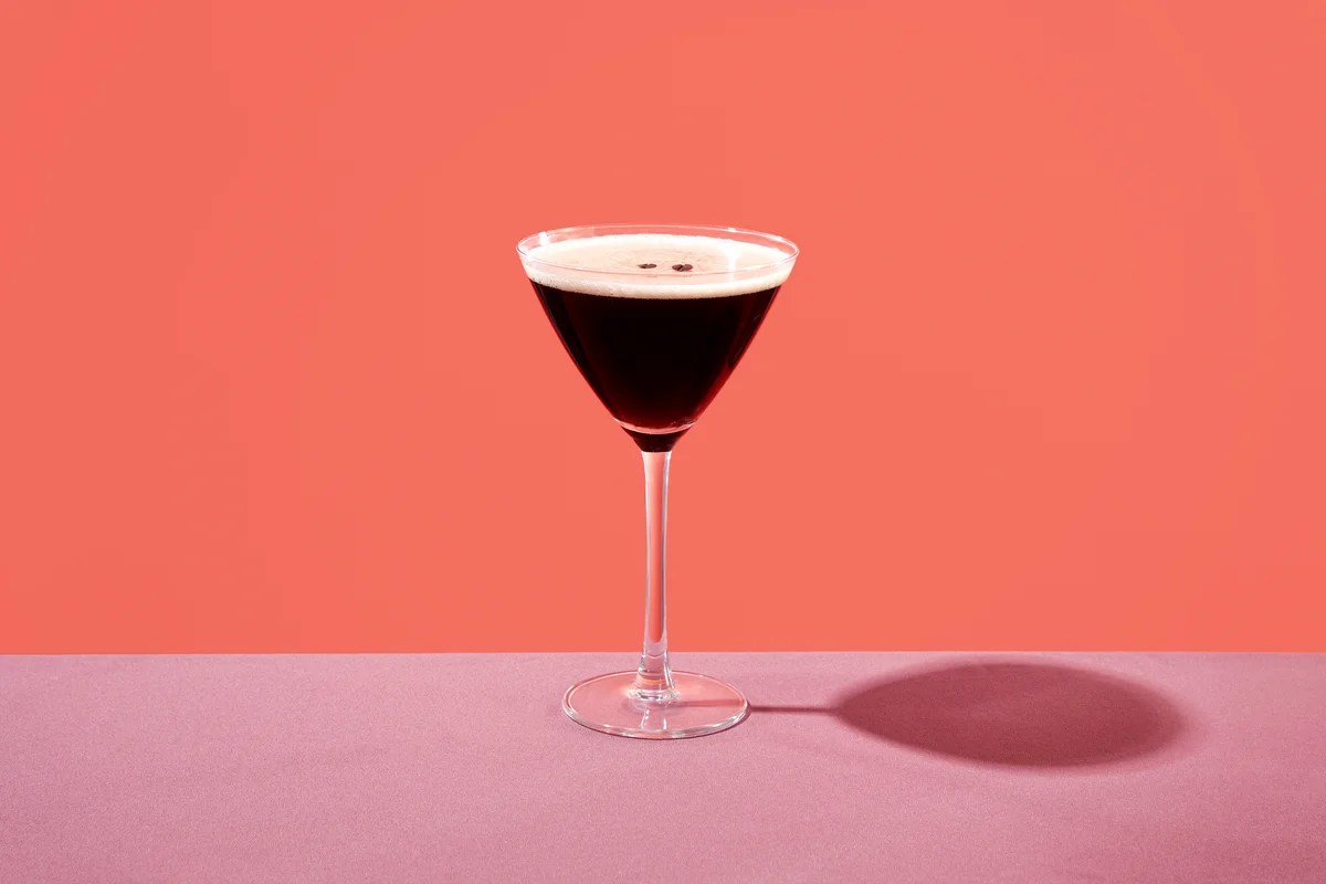 Espresso martini in a cocktail glass