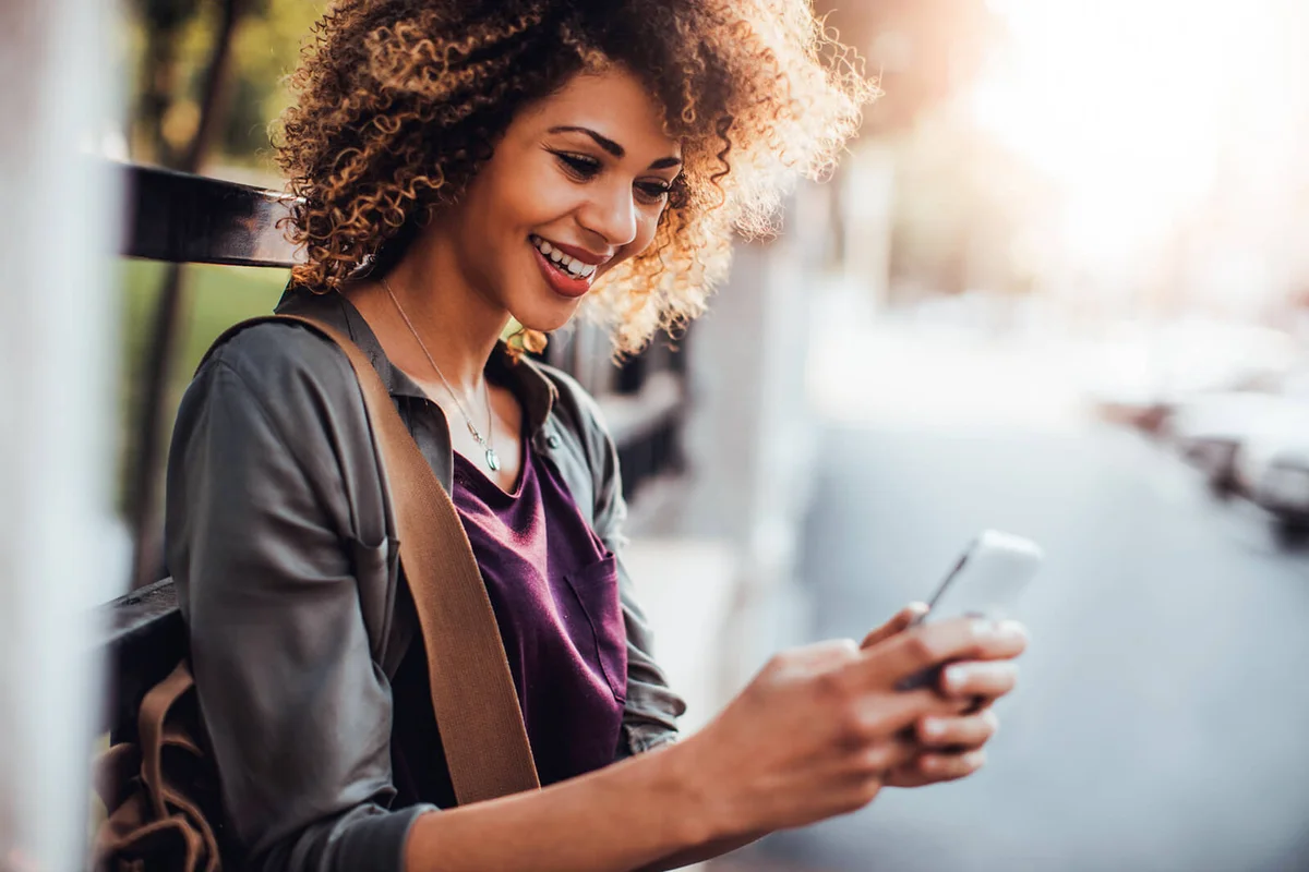 woman using smart phone