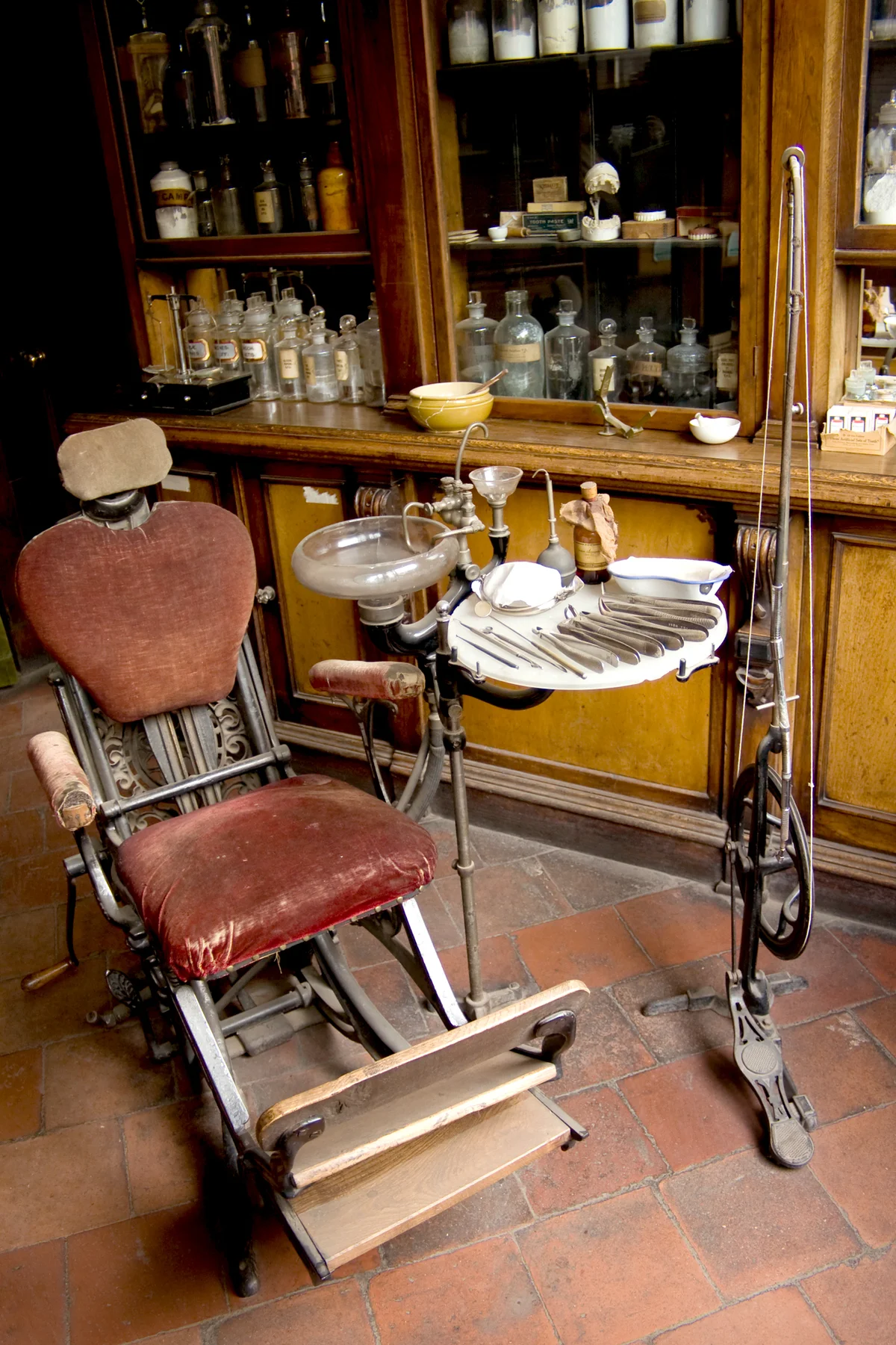 Dentists chair and antique office