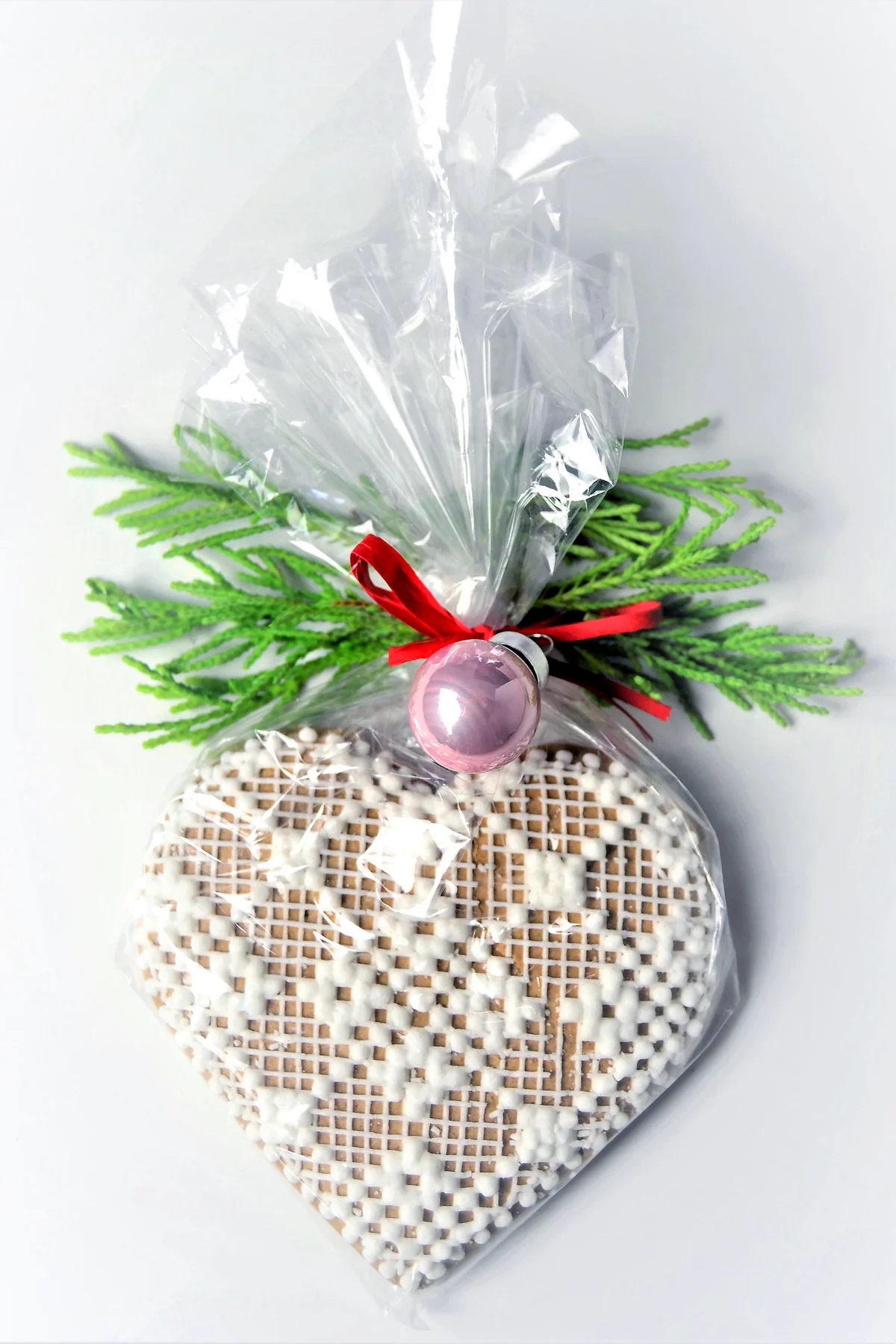 Christmas cookie in heart shape