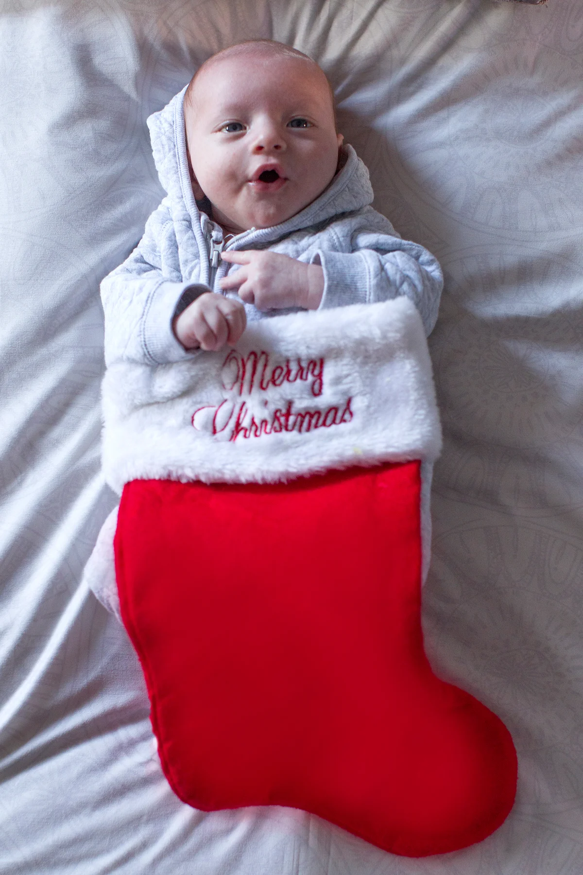 Baby in stocking