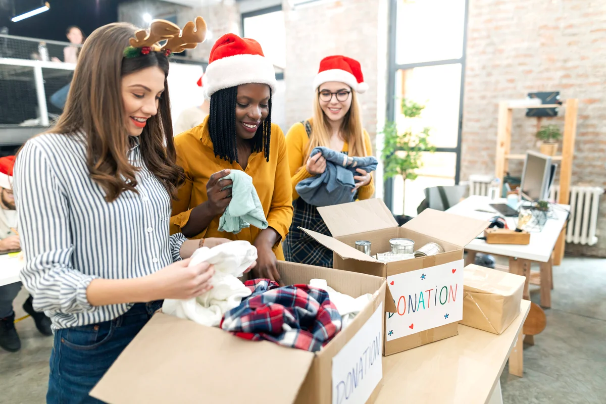 Celebrating Christmas on work and collecting donations