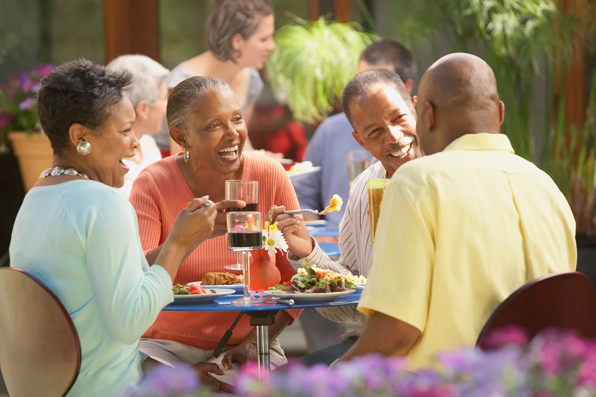 Group of seniors at community