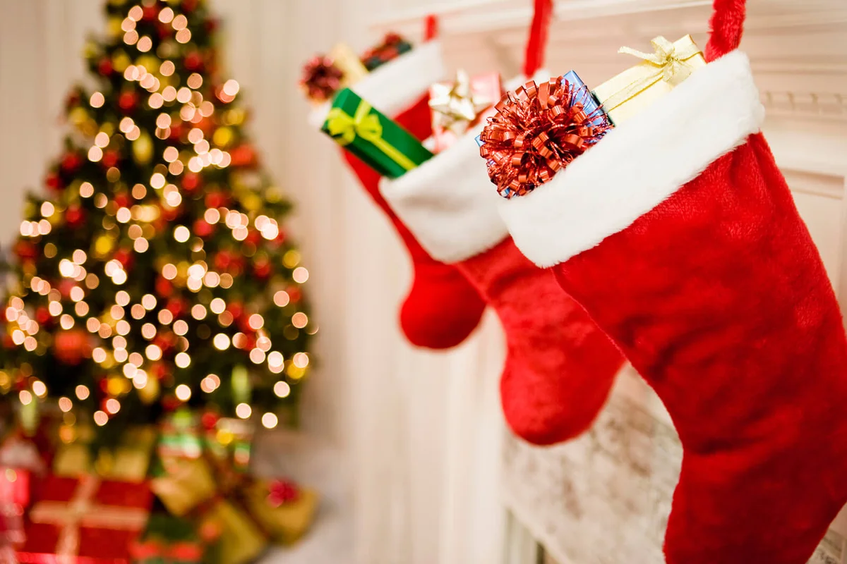 Christmas stockings hanging