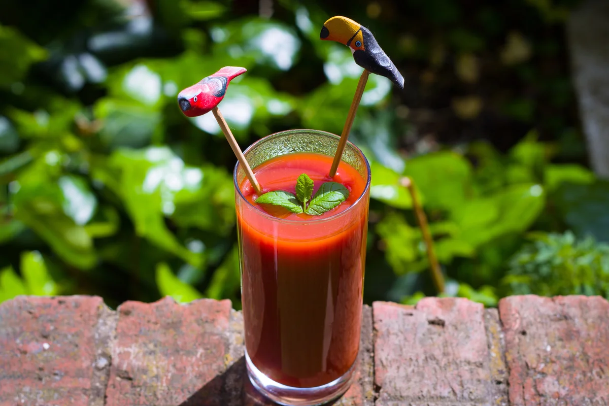 Tomato Basil Gin Smash