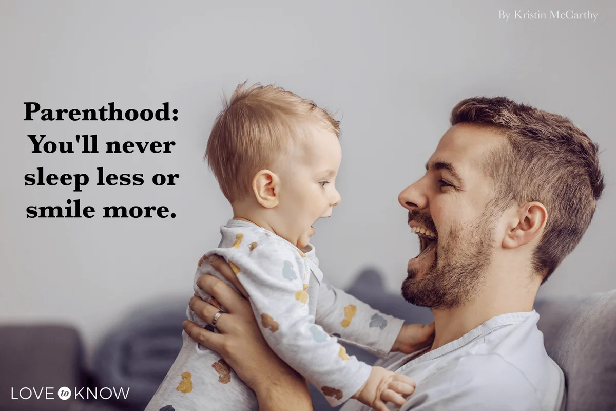Father playing with baby