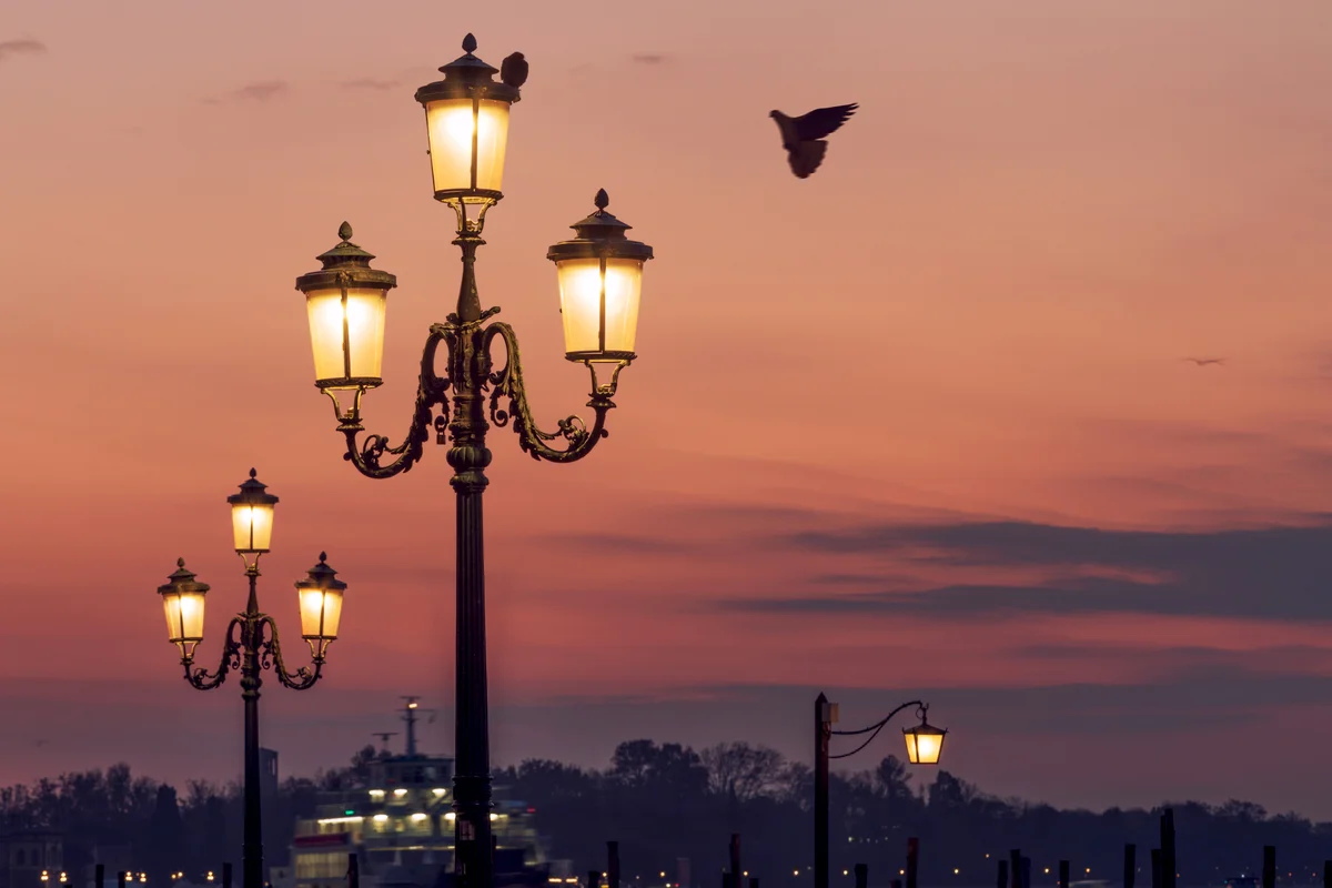Street Lights of Venice, Italy