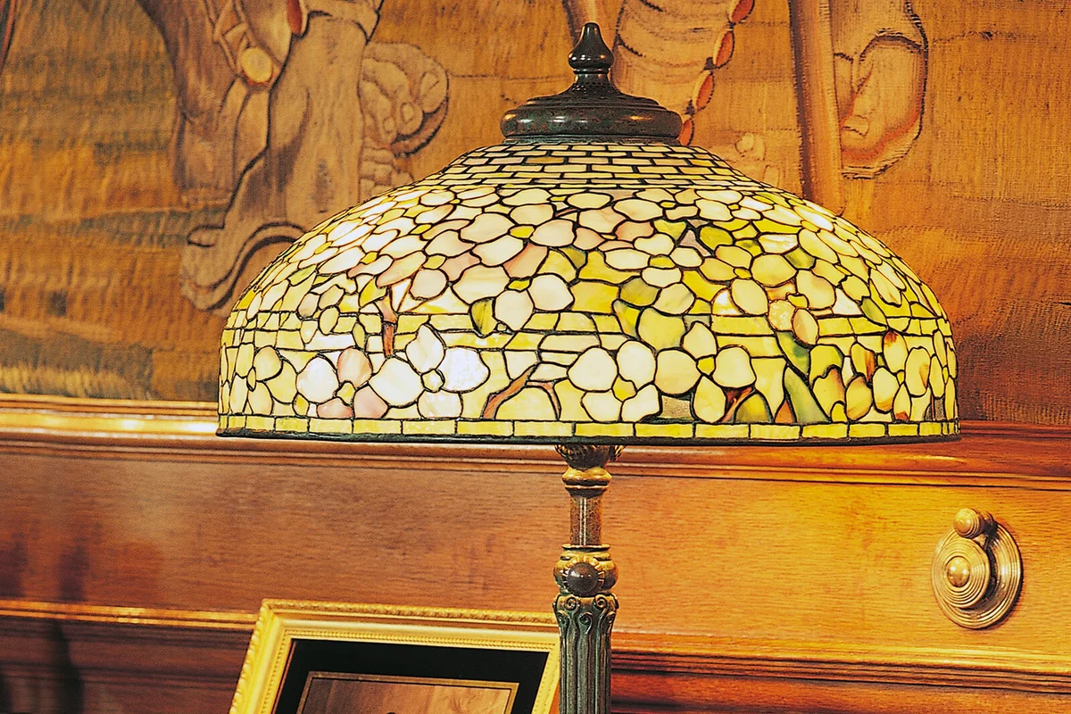 Table with Tiffany lamp, Fyvie castle, Scotland, United Kingdom | Getty Editorial Use