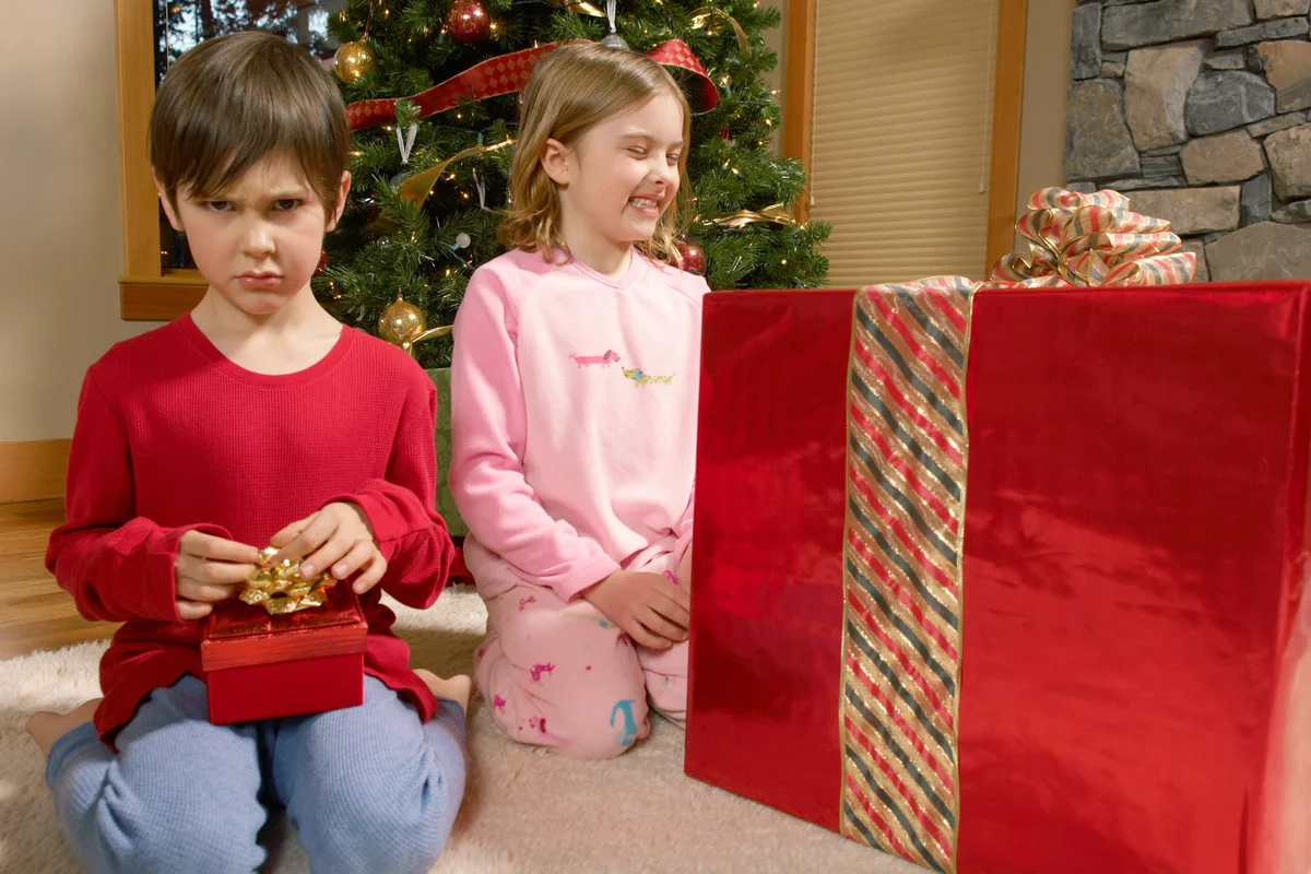 Got gets smaller present at christmas and pouts about it