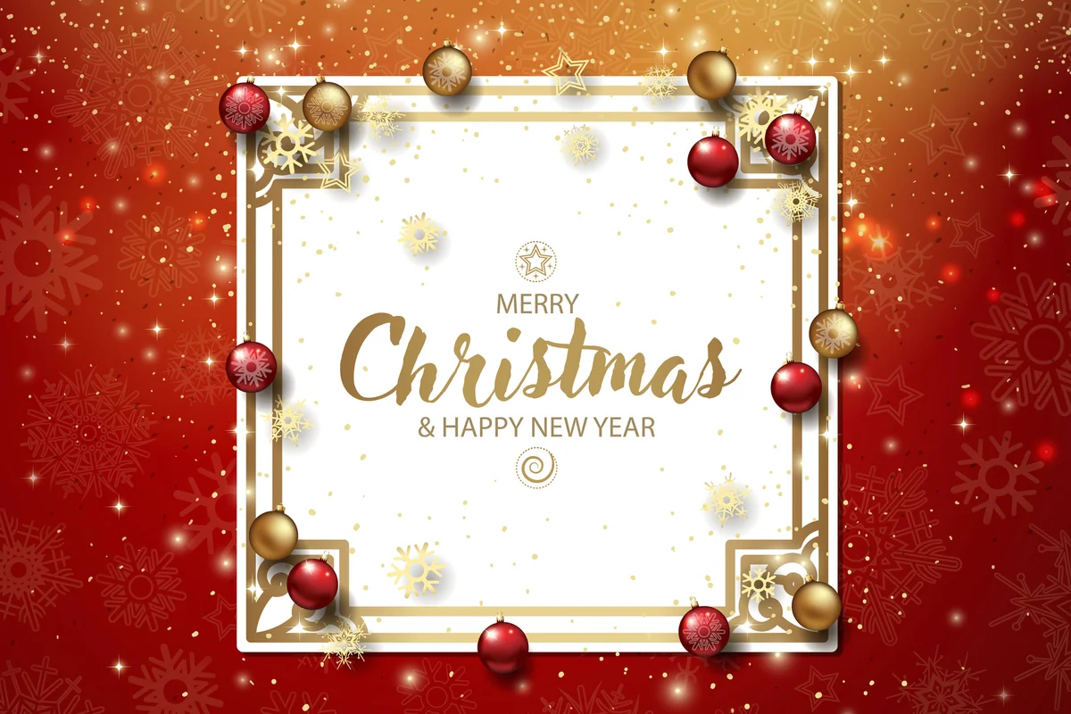 Christmas and new year's E-card greeting