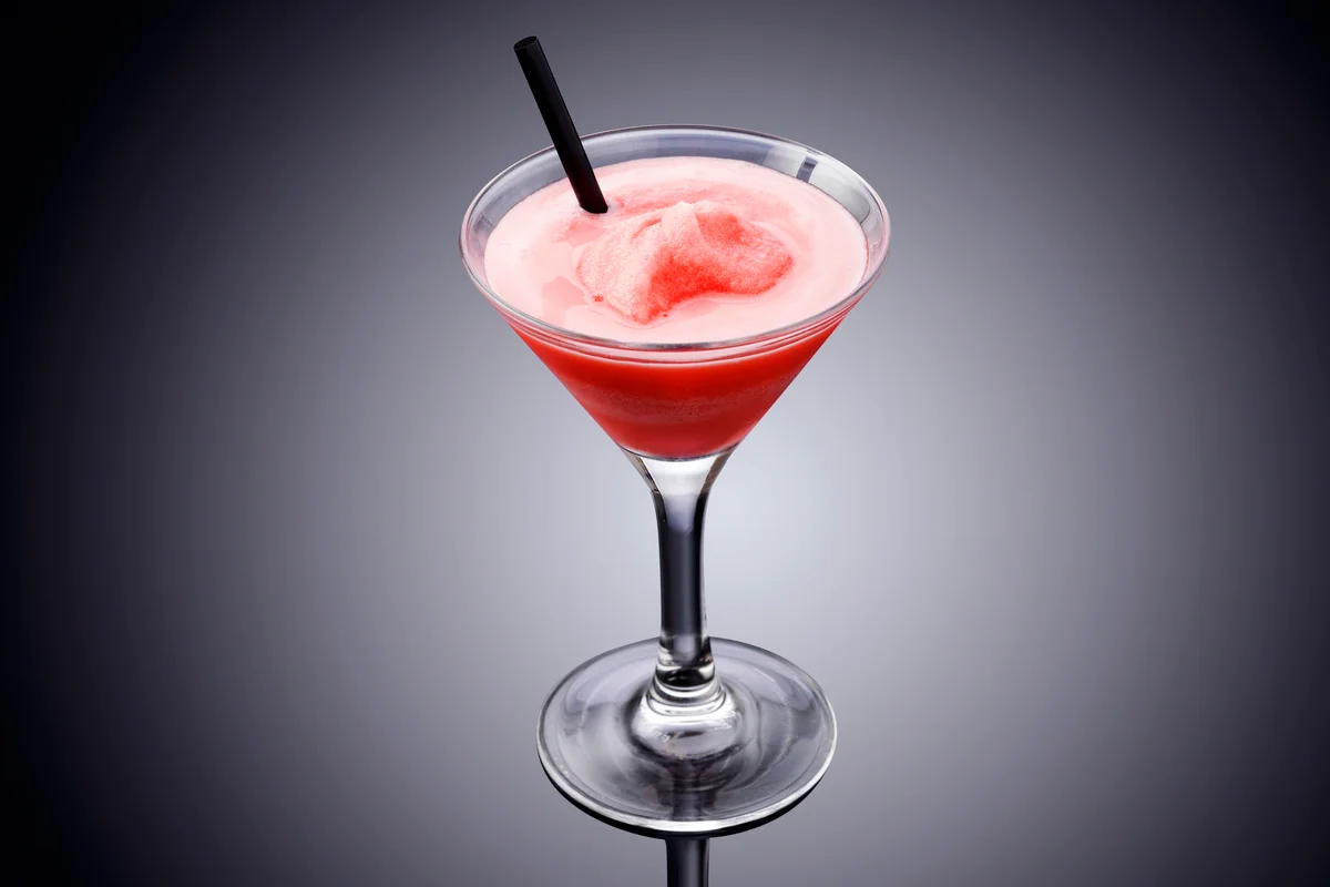 Frozen strawberry martini