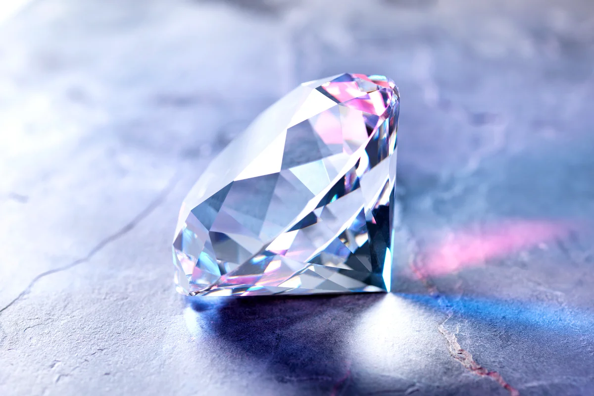 Diamond on piece of granite