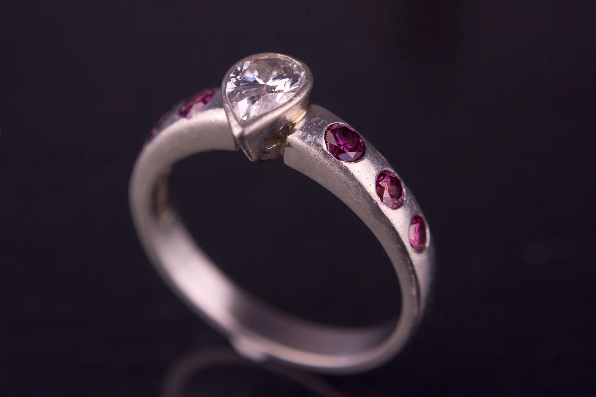 Palladium Engagement ring set