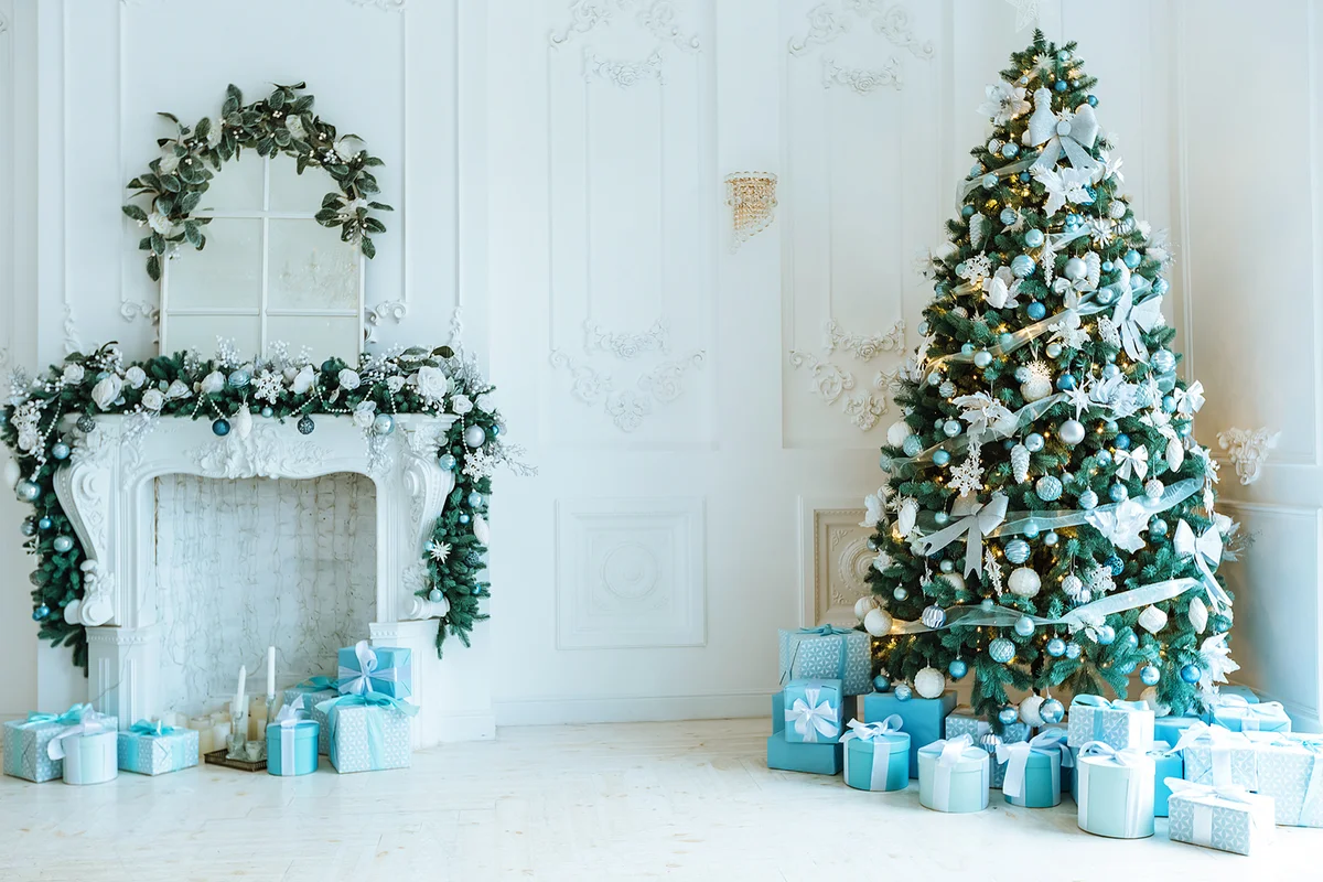 Icy Blue Christmas Tree