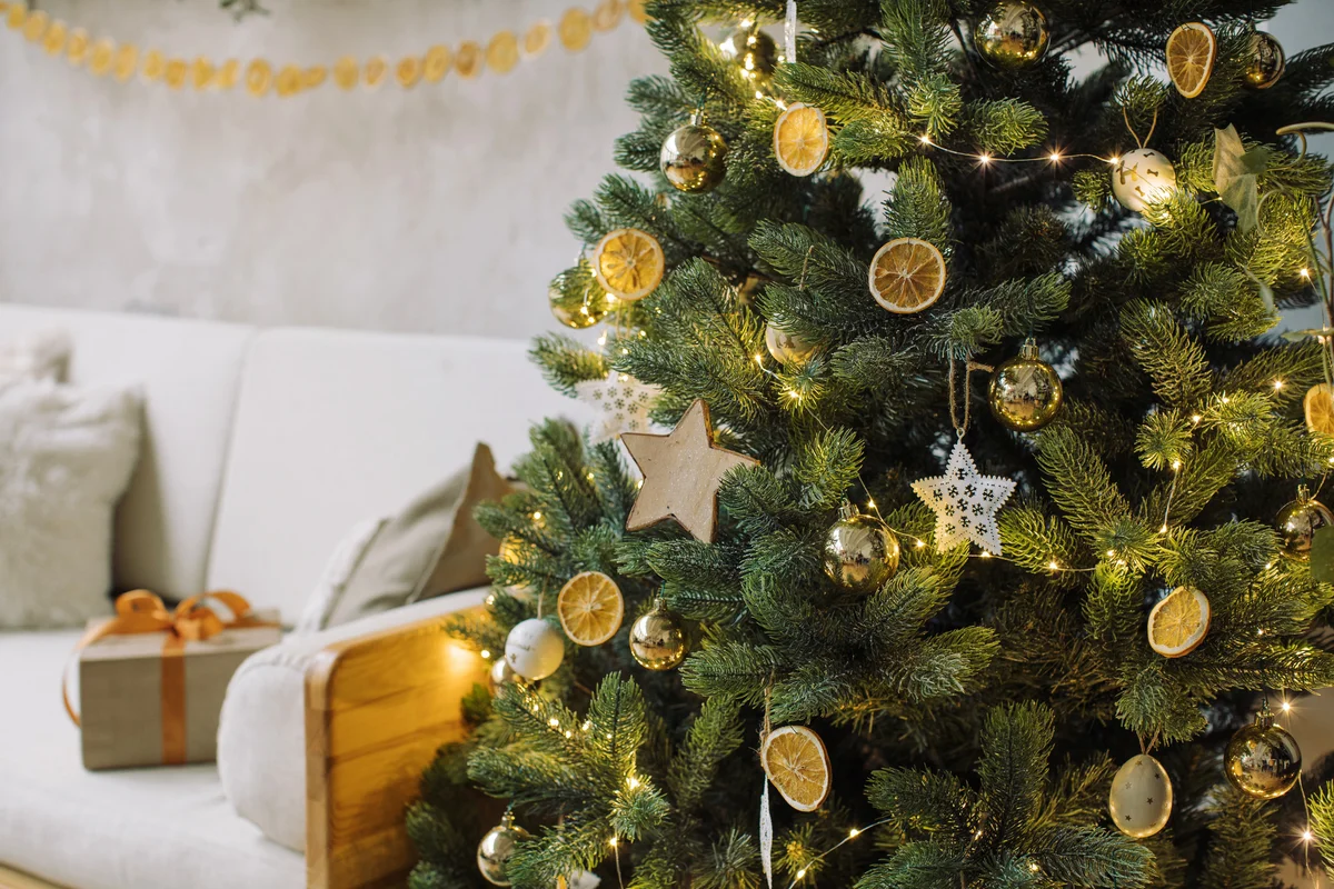 Illuminated Handmade Christmas Decoration At Home