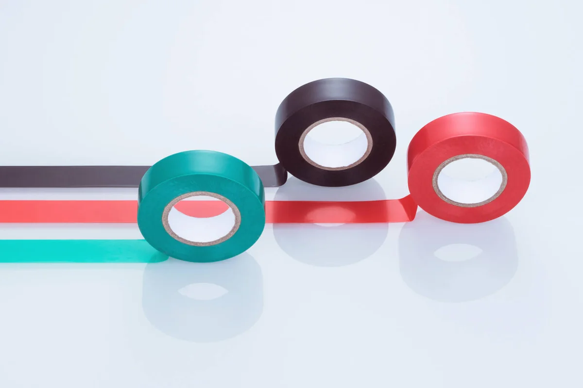 Colorful Duct Tapes on White Glass