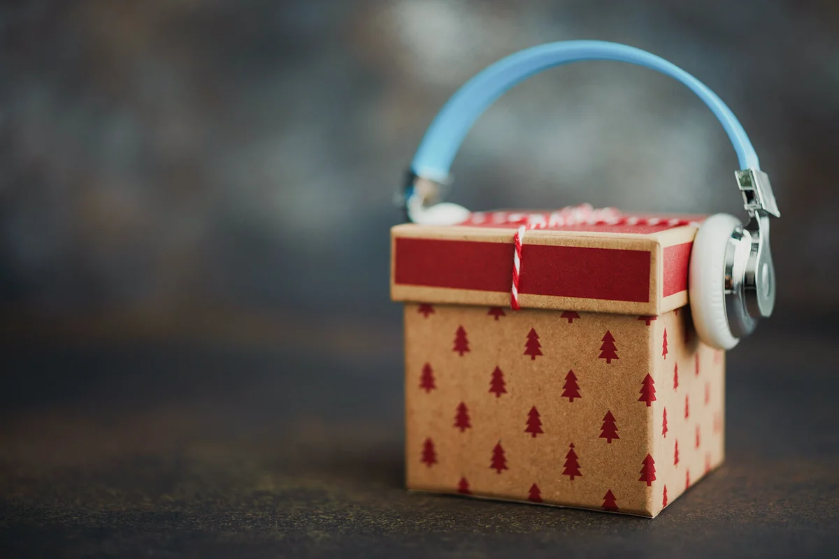 Christmas Gift with Headphones